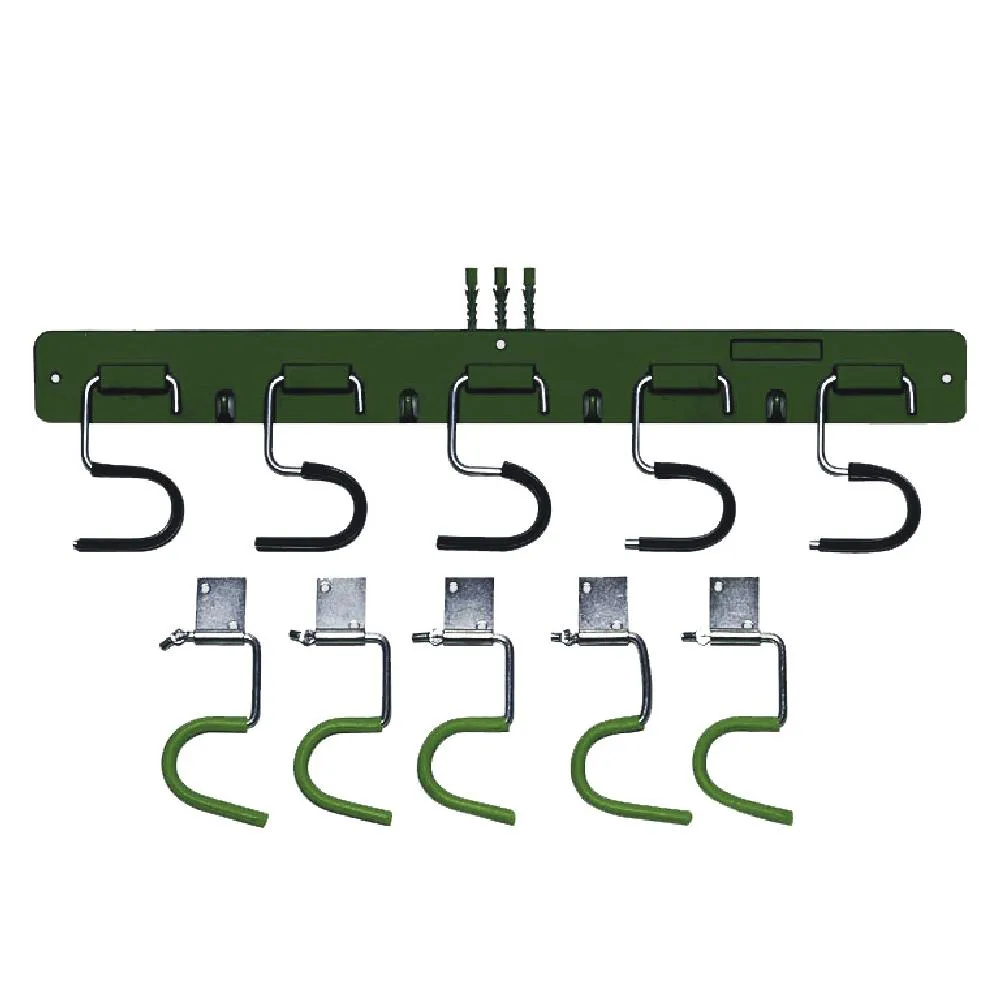 Gerätehalter | Geräteleiste PVC 5 Haken, grün |...