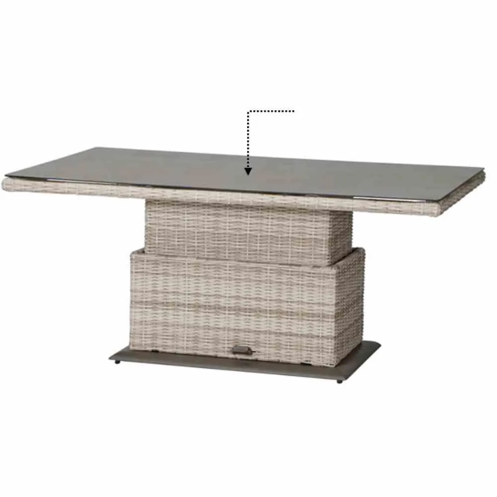 Tischplatte creme-braun 160x90cm zu Lift Tische