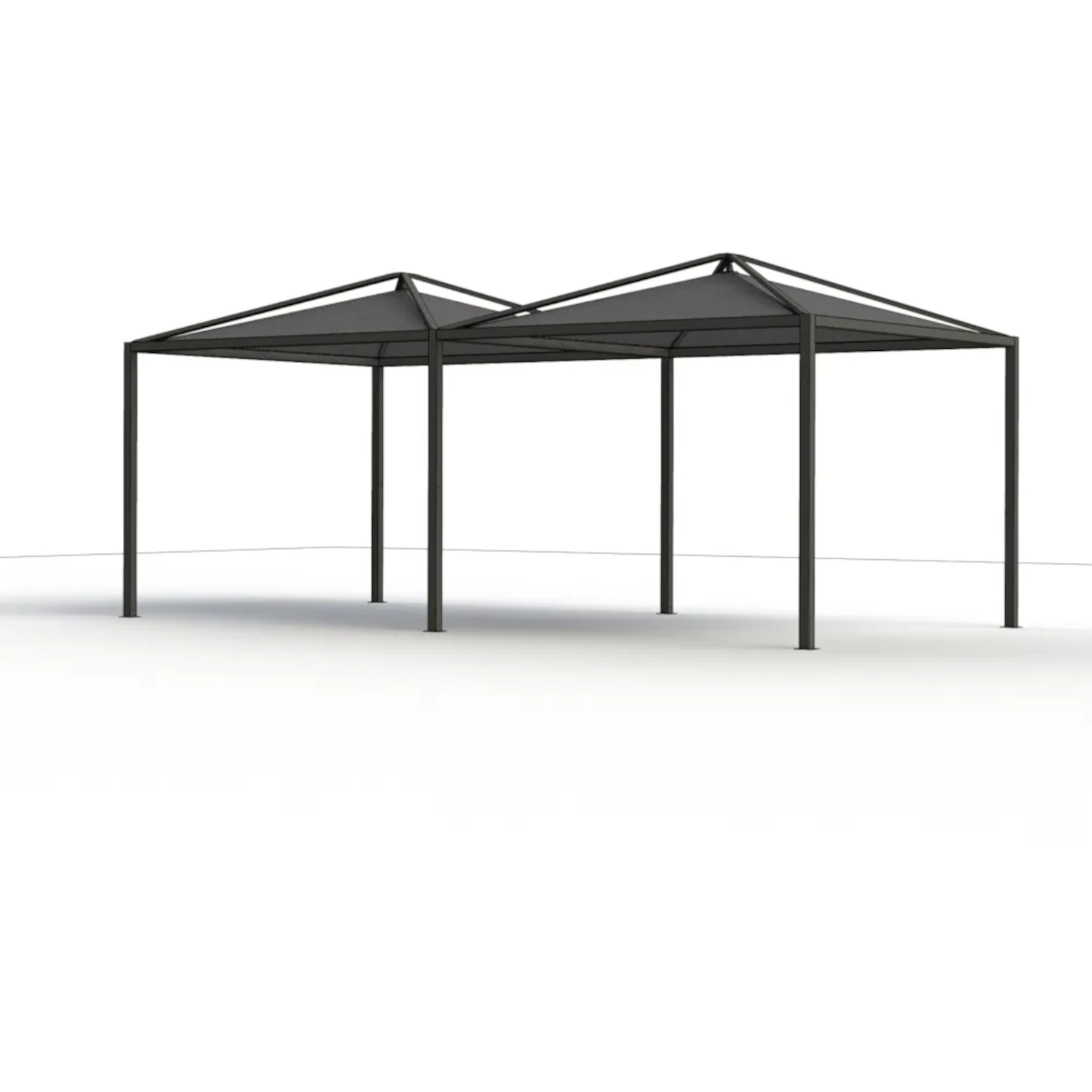Schattenmanufaktur® Basis-Set | Comuna | matt anthrazit | 3x6 m