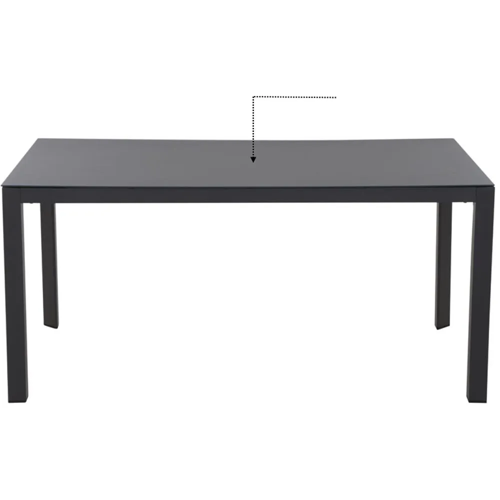Tischplatte grau zu Ricon Tisch 160x90 cm