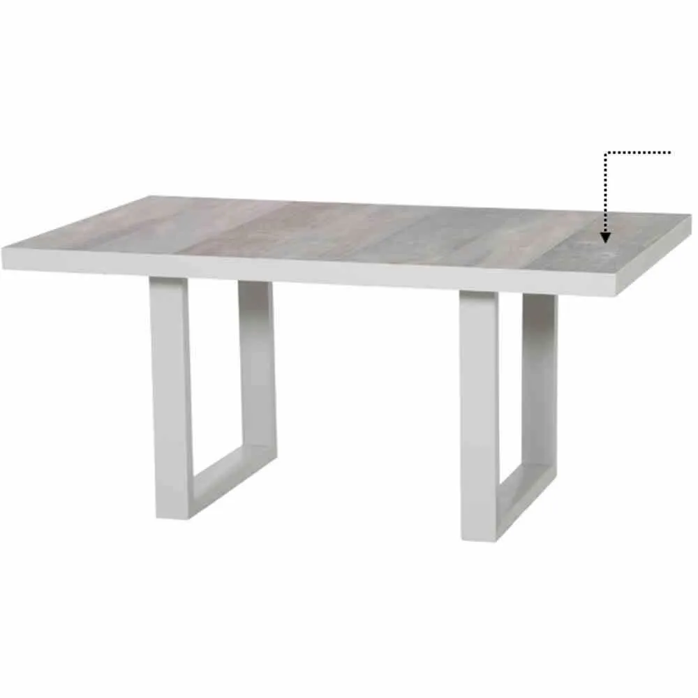 Tischleiste Keramik grau zu Corido Lounge Tisch