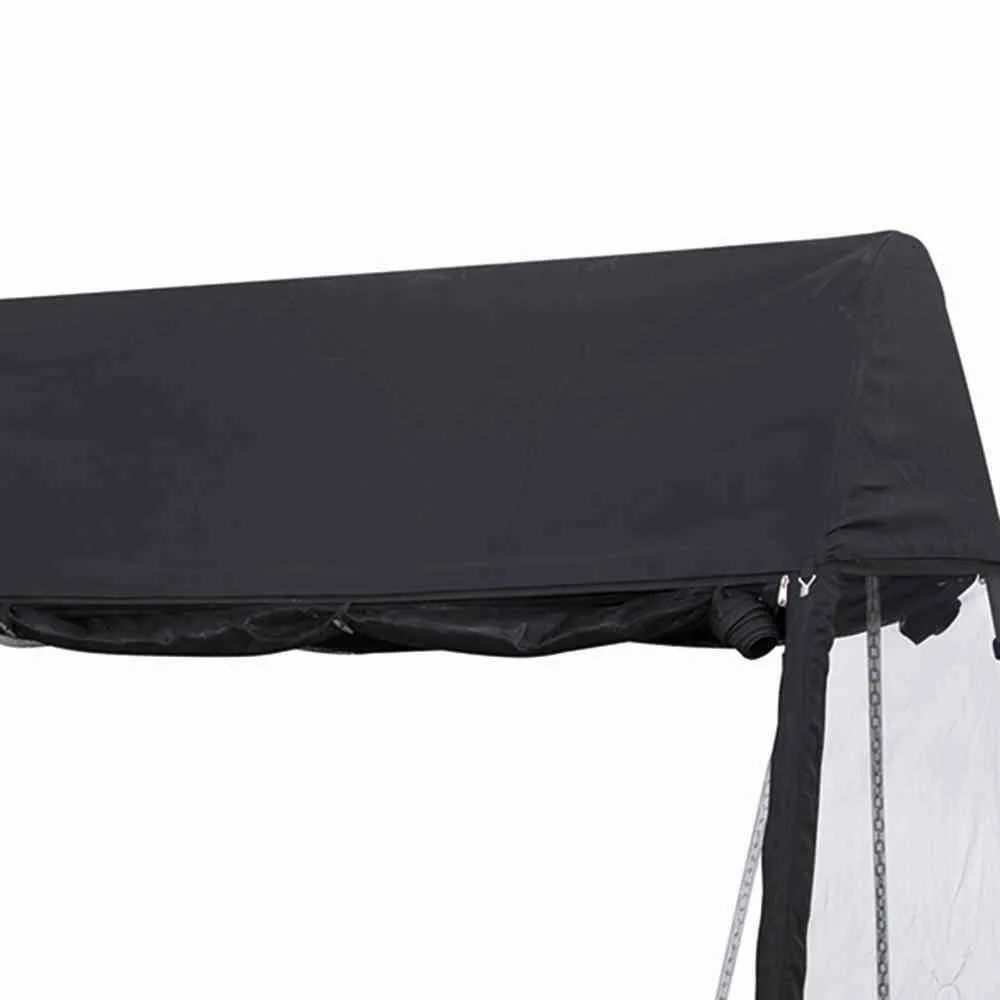 Dachbezug schwarz zu Hängematte mit Gestell